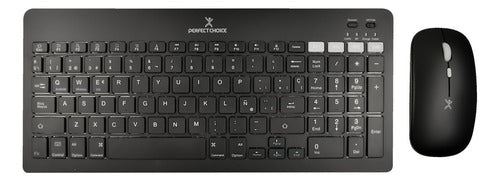 Kit De Teclado Y Mouse Perfect Choice Pc-201373, Bluetooth Negro