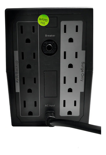 No Break Ups Vica S 650 650va / 360w 8 Tomas Nema 5-15r Negro