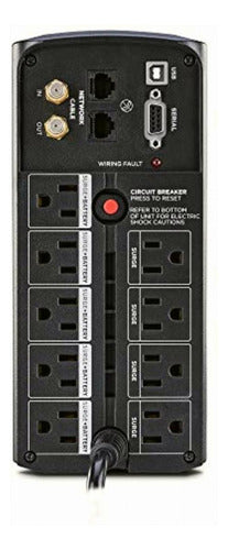 No-break Cyberpower Cp850avrlcd, 850 Va, 510 W, 8 H, Hogar Negro