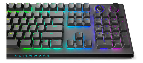 Teclado Mecánico Alienware Aw920k Rgb, Switch Cherry Mx Red Gris Inglés Us
