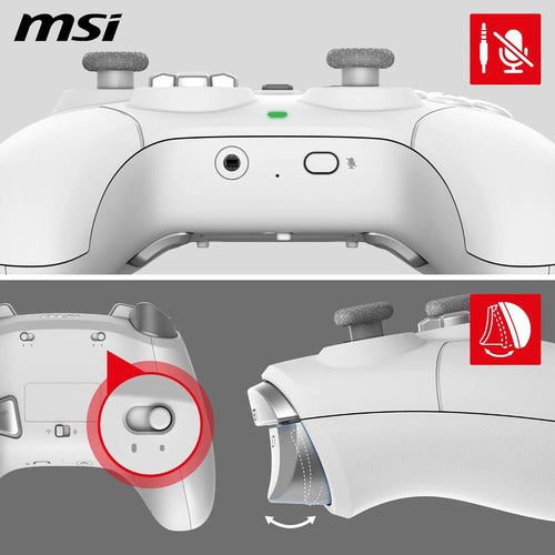 Control Gamepad Msi Force Gc300 Wireless Blanco Bluetooth Blanco