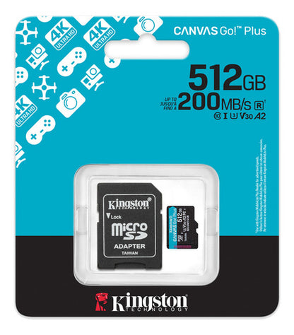 Memoria Flash Kingston Canvas Go! Plus, 512gb Microsd Uhs-i