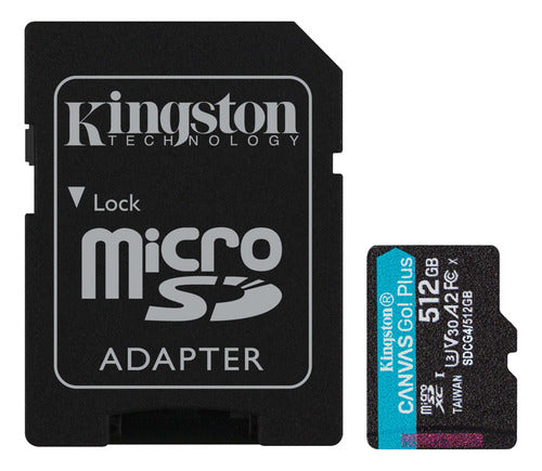 Memoria Flash Kingston Canvas Go! Plus, 512gb Microsd Uhs-i