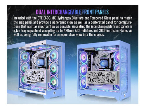Gabinete Thermaltake Cte E600 Mx, Midi-tower, Azul, Usb 3.0 Azul