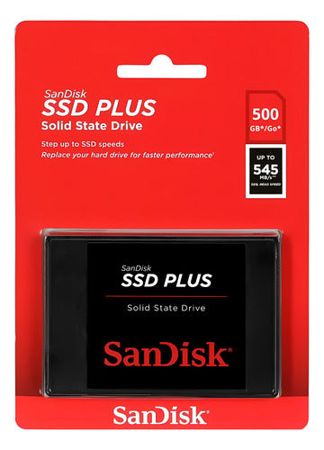 Ssd Sandisk Ssd Plus, 500gb, 2.5 , 500mb/s Sata 3