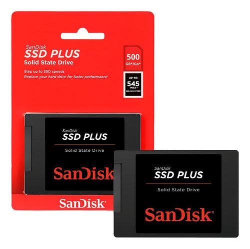 Ssd Sandisk Ssd Plus, 500gb, 2.5 , 500mb/s Sata 3