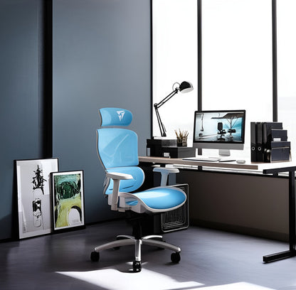 Thunderx3 Silla Gamer Xtc, Hasta 150kg, Blanco 4711099478903 Azul/blanco Mesh/nailon