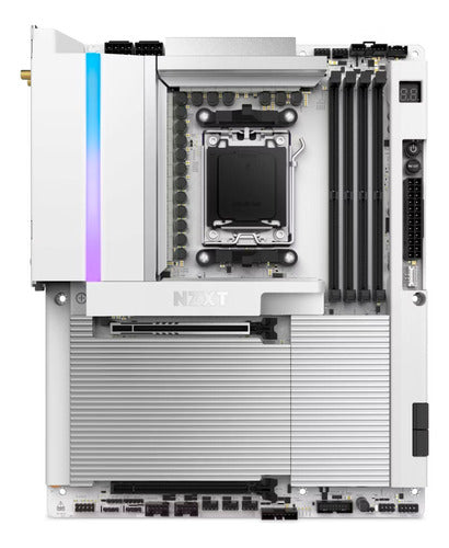 Tarjeta Madre Nzxt N9 X870e, Atx, Socket Am5 192gb Ddr5 Blanco