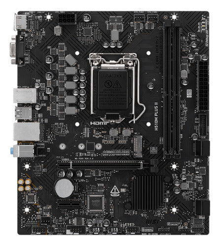 Tarjeta Madre Msi H510m Plus Ii Micro-atx Lga 1200 64gb Ddr4 Negro