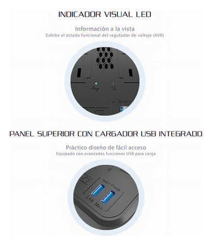 Regulador Forza Power Technologies Fvr-1221usb, 600w, 1.200v
