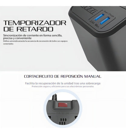 Regulador Forza Power Technologies Fvr-1221usb, 600w, 1.200v