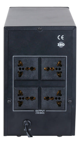 Dahua Regulador No Break 1200va 720w Dh-pfm350-720-a Ups De 4 Tomas Con Bateria Respaldo Color Negro.