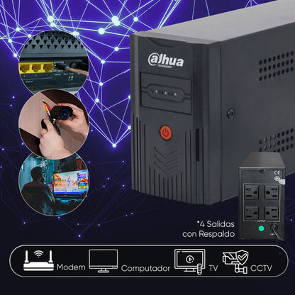 No Break Dahua Dh-pfm350-360-a Linea Iteractiva 360w, 600va