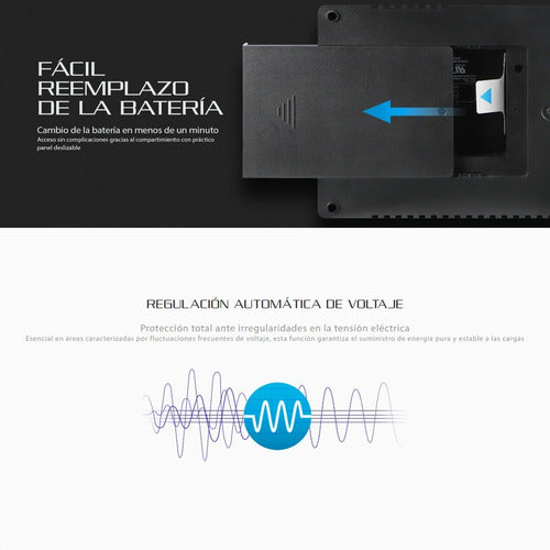 Ups Interact Forza Ht-1000lcd 1000va/500w 12tomas 2usb Coax