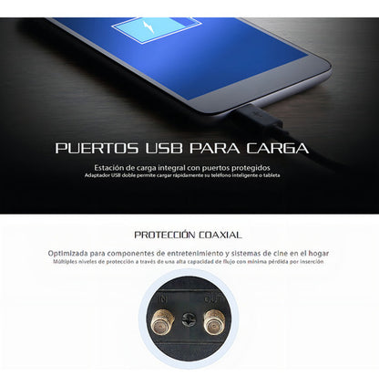 Ups Interact Forza Ht-1000lcd 1000va/500w 12tomas 2usb Coax