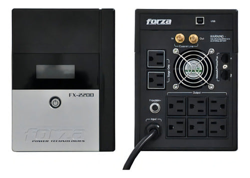 No Break Forza Power Technologies Fx-2200lcd 1.200w, 2.200va Negro