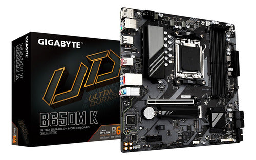 Motherboard Gigabyte B650m K Am5 Ddr5 Negro Ddr5