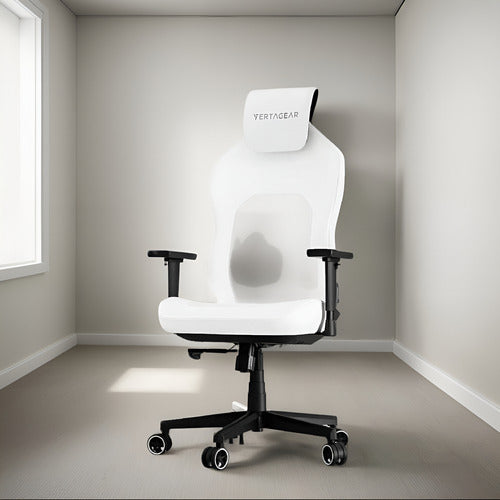 Silla Gamer Vertagear Sl1800 Ergonomica Blanco Y Negro Negro Cuero Sintético