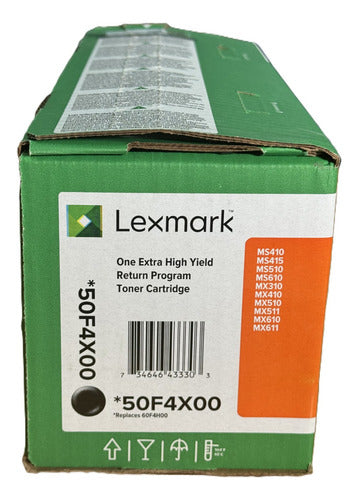 Tóner Lexmark 50f4x00 Super Alto Rendimiento Negro, 10.000 P - Negro
