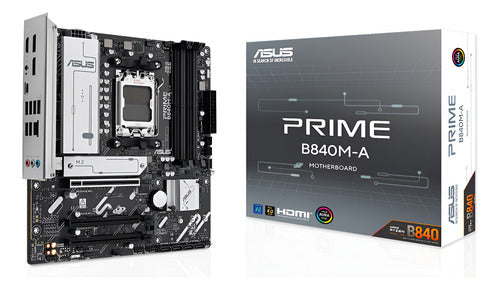 Tarjeta Madre Asus Prime B840m-a, Micro-atx Am5 256gb Ddr5 Gris