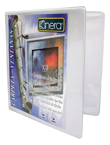 Carpeta Kinera Vinil Aro  D  1  Blanca Cant /24 Unid. Blanco