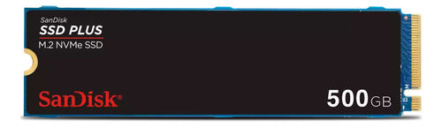 Ssd Sandisk Plus Nvme, 500gb, M.2, 2500 Mb/s  2400 Mb/s