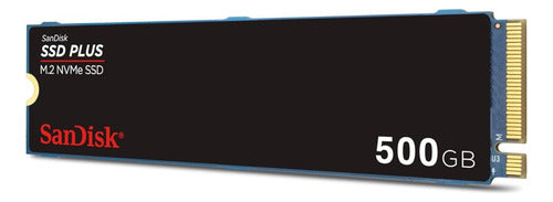 Ssd Sandisk Plus Nvme, 500gb, M.2, 2500 Mb/s  2400 Mb/s