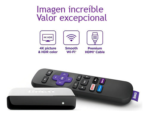 Tv Box Roku Premiere Reproductor De Streaming 4k Hdmi Wi-fi
