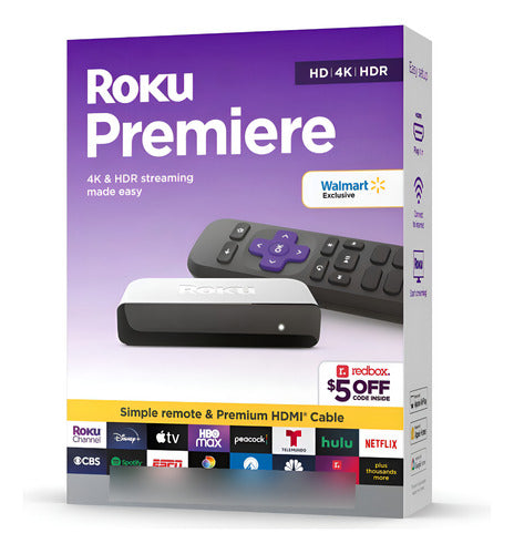 Tv Box Roku Premiere Reproductor De Streaming 4k Hdmi Wi-fi