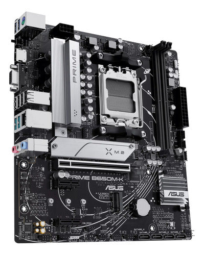 Tarjeta Madre Asus Prime B650m-k, Micro-atx Am5 128gb Ddr5 Gris