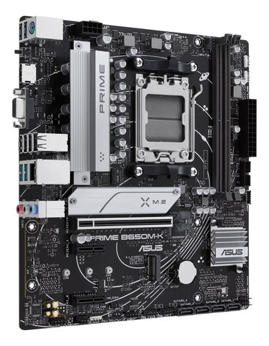 Tarjeta Madre Asus Prime B650m-k, Micro-atx Am5 128gb Ddr5 Gris