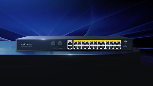 Netis Switch Poe P124gh, 24 Puertos Poe (100 Mbps)  360w