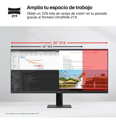 Monitor Lg 29u511a-b Led 29 , 2560x1080 Uwfhd 100hz Negro