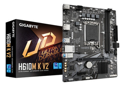Tarjeta Madre Gigabyte H610m K V2, Micro-atx 1700 128gb Ddr5 Negro