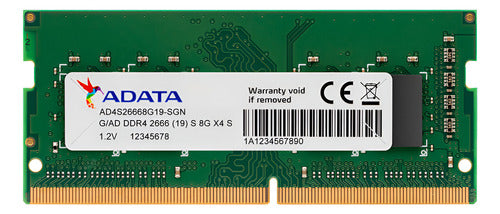 Memoria Ram Premier Color Verde 8gb 1 Adata Ad4s26668g19-sgn