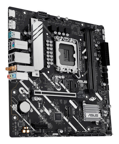 Tarjeta Madre Asus Prime H810m-a Wifi, Micro-atx 128gb Ddr5 Negro