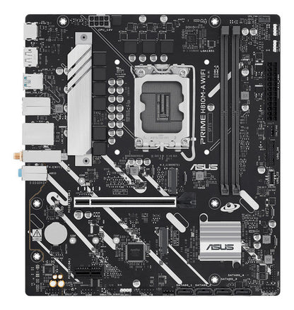 Tarjeta Madre Asus Prime H810m-a Wifi, Micro-atx 128gb Ddr5 Negro