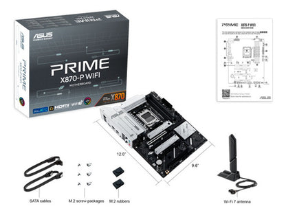 Tarjeta Madre Asus Prime X870-p Wifi Atx Am5 192gb Ddr5 Amd Negro