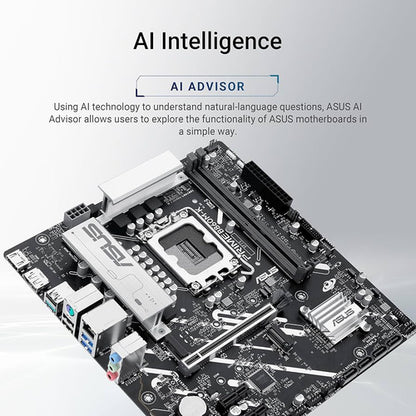 Tarjeta Madre Asus Prime B860m-k, Micro-atx, Lga 1851 Ddr5 Negro