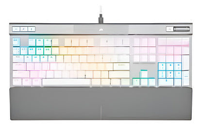 Teclado Gamer Corsair K70 Rgb Pro Mecánico Switch Opx Blanco