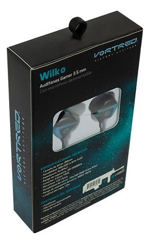 Vortred Audífonos Gamer Wilko Alámbrico 1.2 3.5mm Negro/azul