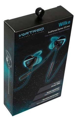 Vortred Audífonos Gamer Wilko Alámbrico 1.2 3.5mm Negro/azul