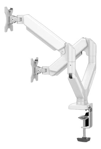 Brazo De Soporte 2 Monitores Naceb Na-0215 10-32 PuLG Blanco