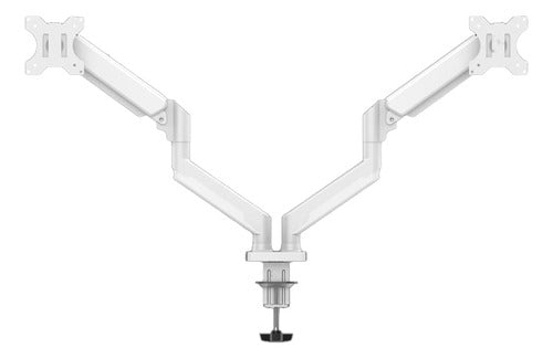 Brazo De Soporte 2 Monitores Naceb Na-0215 10-32 PuLG Blanco