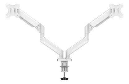 Brazo De Soporte 2 Monitores Naceb Na-0215 10-32 PuLG Blanco