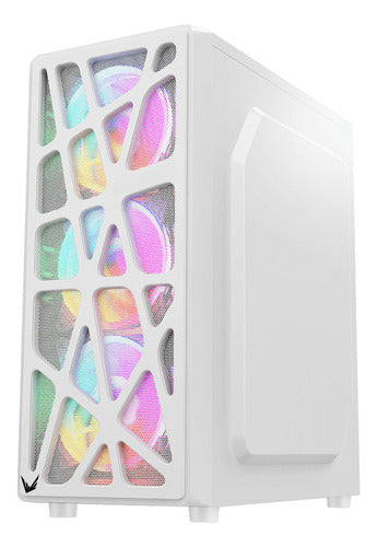 Gabinete Gamer Formula Mana Mid-tower Atx 4x120mm Blanco.