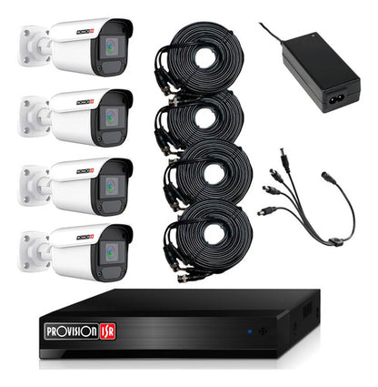 Kit De Videovigilancia Provision-isr Pak4lightcc2mp-28 Negro