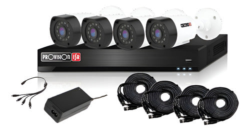 Kit De Videovigilancia Provision-isr Pak4lightcc2mp-28 Negro