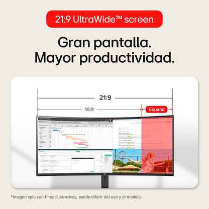 LG 34wr50qk-b.awm Ultra Wide Monitor 34 Hdr 10 Negro