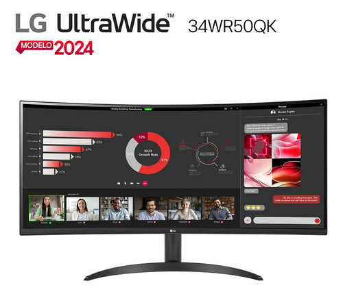 LG 34wr50qk-b.awm Ultra Wide Monitor 34 Hdr 10 Negro